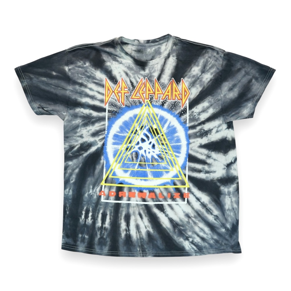 Def Leppard Adrenalize Graphic T-shirt Men's XL Tie Dye Band Music Short‎ Sleeve